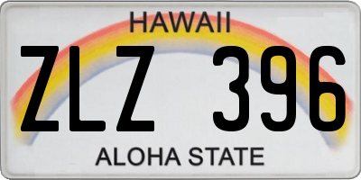 HI license plate ZLZ396