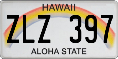 HI license plate ZLZ397