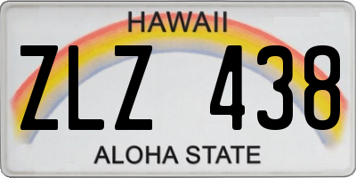 HI license plate ZLZ438