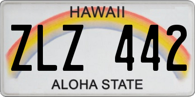 HI license plate ZLZ442