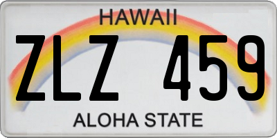 HI license plate ZLZ459