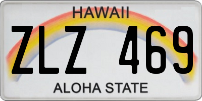 HI license plate ZLZ469
