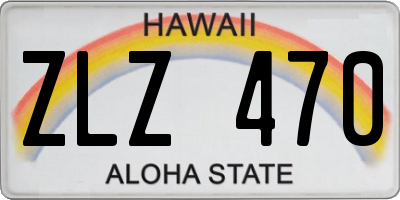 HI license plate ZLZ470