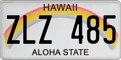HI license plate ZLZ485