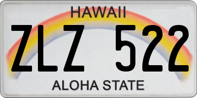 HI license plate ZLZ522