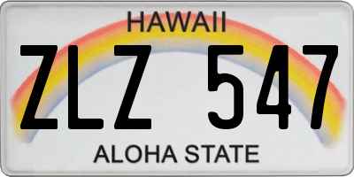 HI license plate ZLZ547