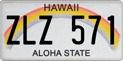 HI license plate ZLZ571
