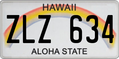 HI license plate ZLZ634