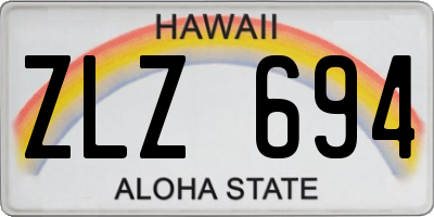 HI license plate ZLZ694