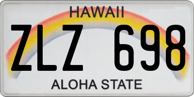 HI license plate ZLZ698