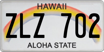 HI license plate ZLZ702