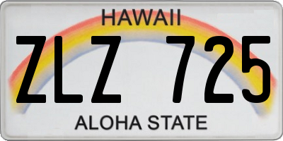 HI license plate ZLZ725