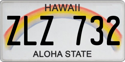 HI license plate ZLZ732