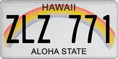 HI license plate ZLZ771