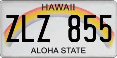 HI license plate ZLZ855