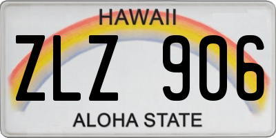 HI license plate ZLZ906