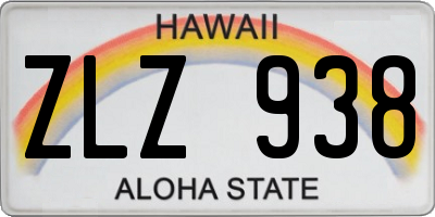 HI license plate ZLZ938
