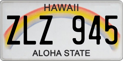 HI license plate ZLZ945