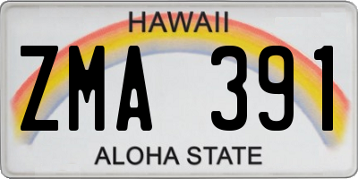 HI license plate ZMA391