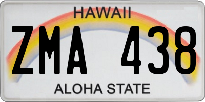 HI license plate ZMA438