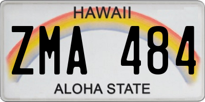 HI license plate ZMA484