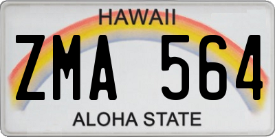 HI license plate ZMA564