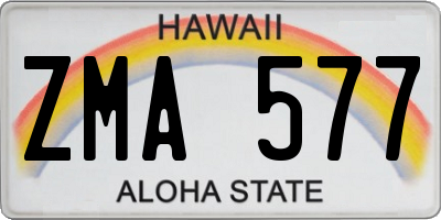 HI license plate ZMA577