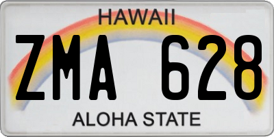HI license plate ZMA628
