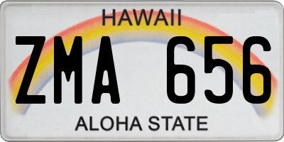 HI license plate ZMA656