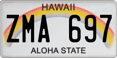 HI license plate ZMA697