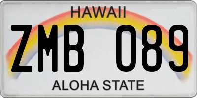 HI license plate ZMB089
