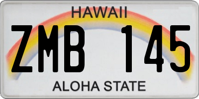 HI license plate ZMB145