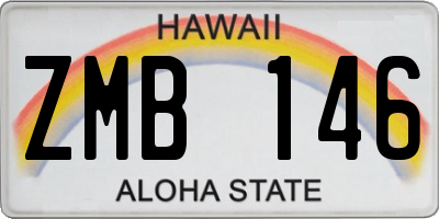 HI license plate ZMB146