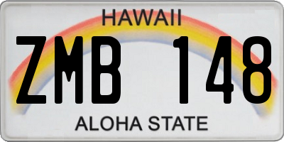 HI license plate ZMB148