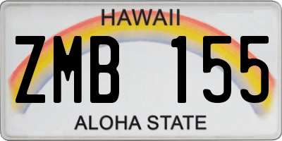 HI license plate ZMB155