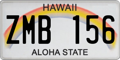 HI license plate ZMB156