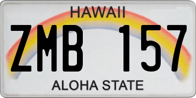 HI license plate ZMB157