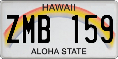 HI license plate ZMB159