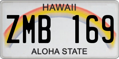 HI license plate ZMB169
