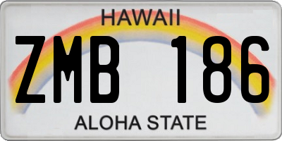 HI license plate ZMB186