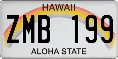 HI license plate ZMB199