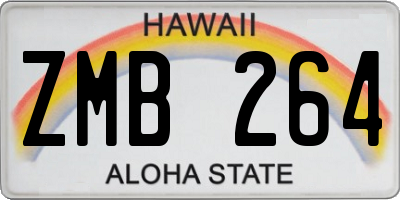 HI license plate ZMB264