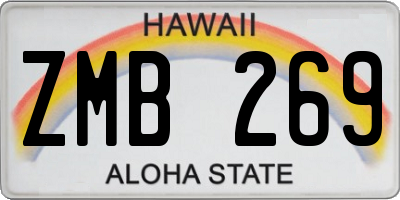 HI license plate ZMB269