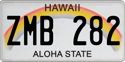 HI license plate ZMB282