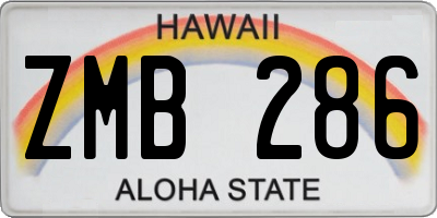 HI license plate ZMB286
