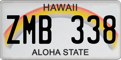 HI license plate ZMB338