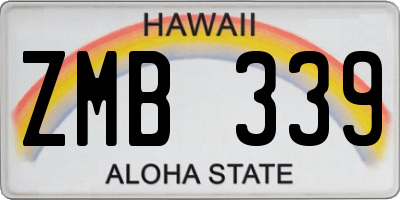 HI license plate ZMB339