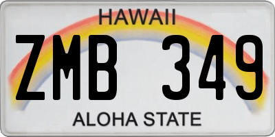 HI license plate ZMB349