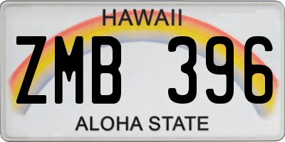 HI license plate ZMB396