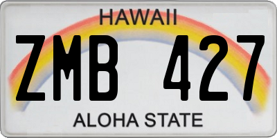HI license plate ZMB427